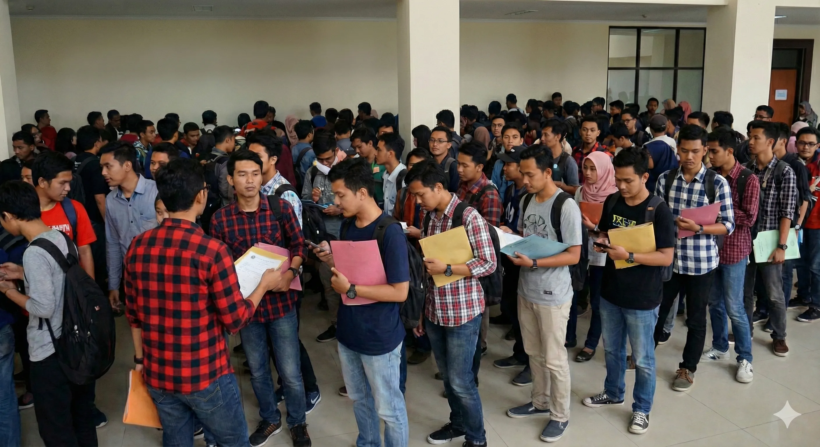 Ilustrasi sistem antrian legalisir ijazah menggunakan kiosk